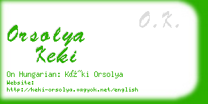orsolya keki business card